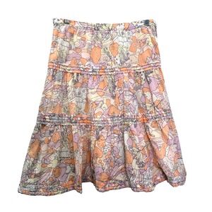 Vintage Marc Jacobs Fairy Pastel Cottagecore Forest Print Tiered Skirt Size 4